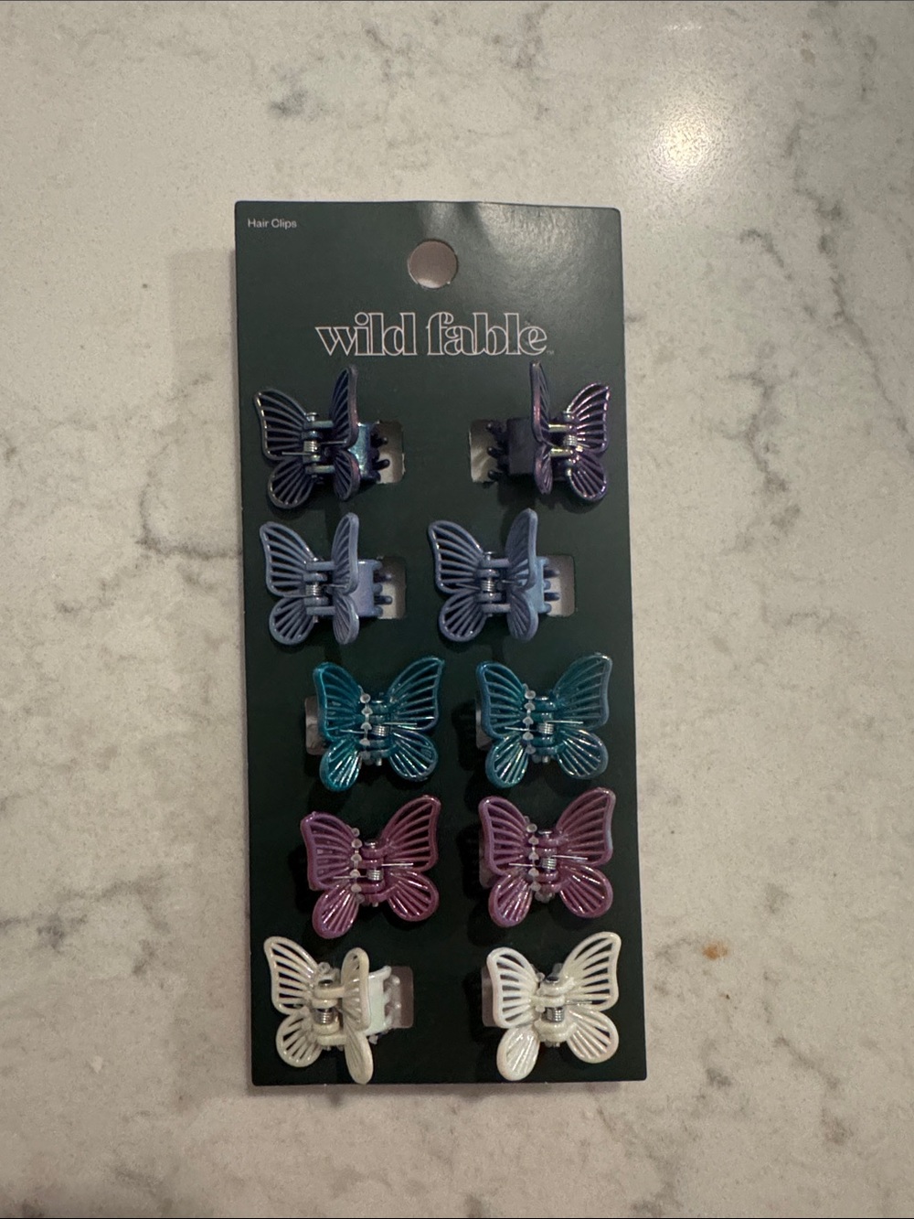 wild fable Butterfly Hair Clips Pack in Purple, Blue, Teal & White